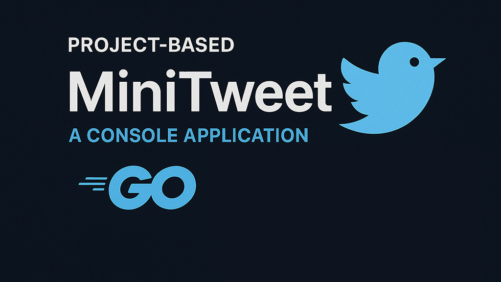 پوستر پروژه MiniTweet از دوره آموزشی زبان Go